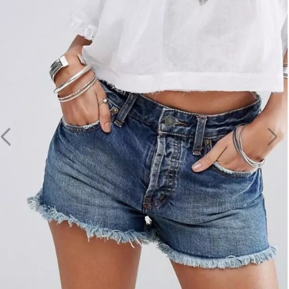 Free People Pants - Free People • Frayed Cutoff High Rise Jean Shorts